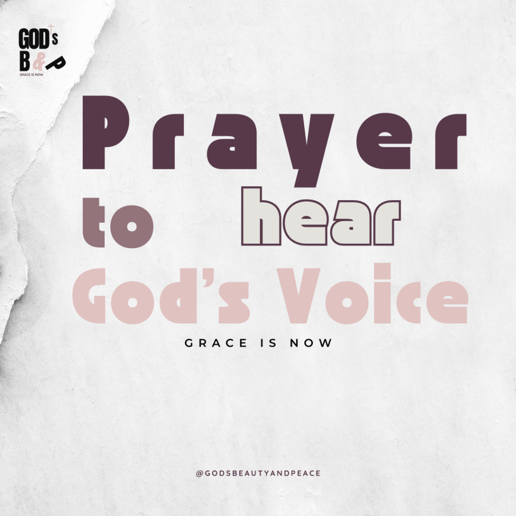 Prayer to Hear God's Voice